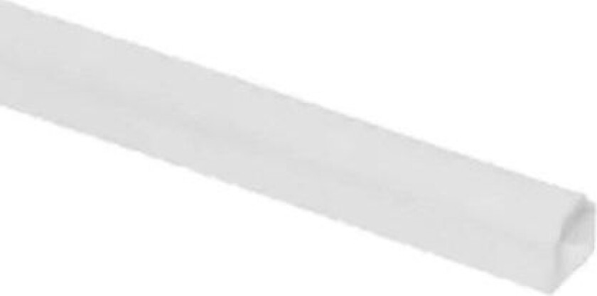 Kabelkanal med myk leppe hvit Ø5 mm 2 m