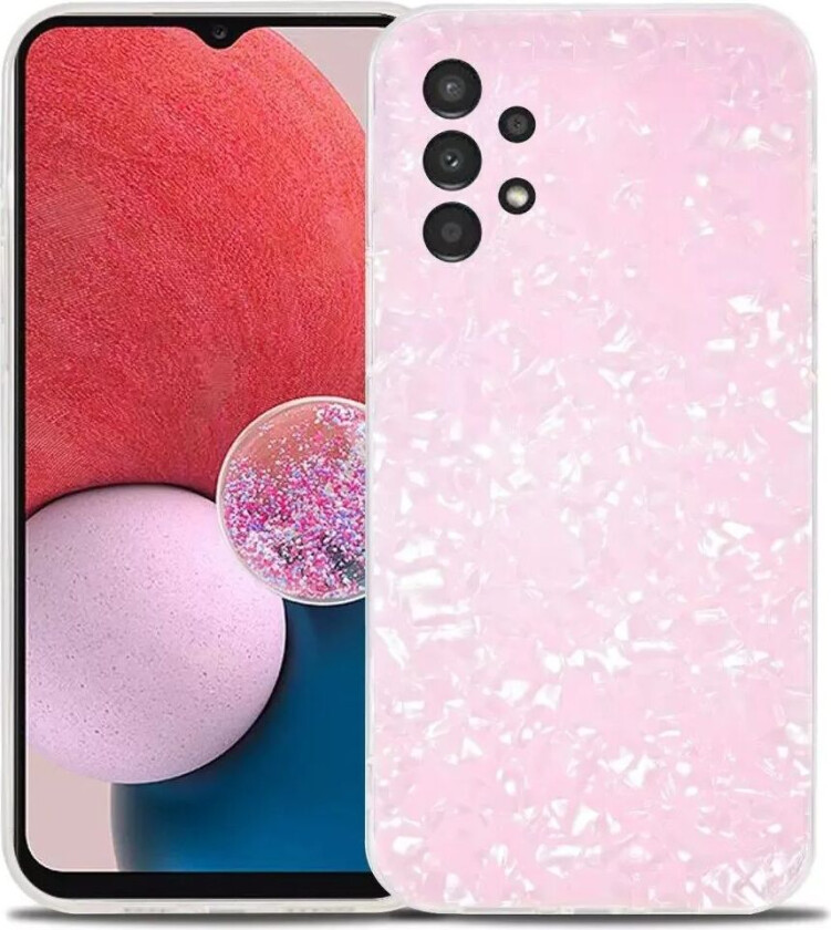 Samsung Galaxy A13 (4G) Hybrid Plastdeksel - Blank Marmor - Rosa