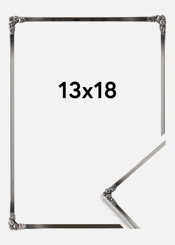 Ramme Rosen Metall Sølv 13x18 Cm