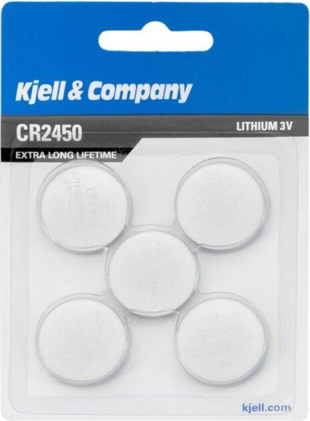 Litiumbatteri CR2450 5-pk.