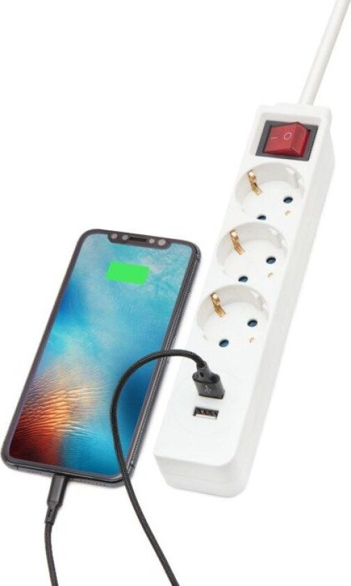 Grenuttak med USB-lading 3-veis