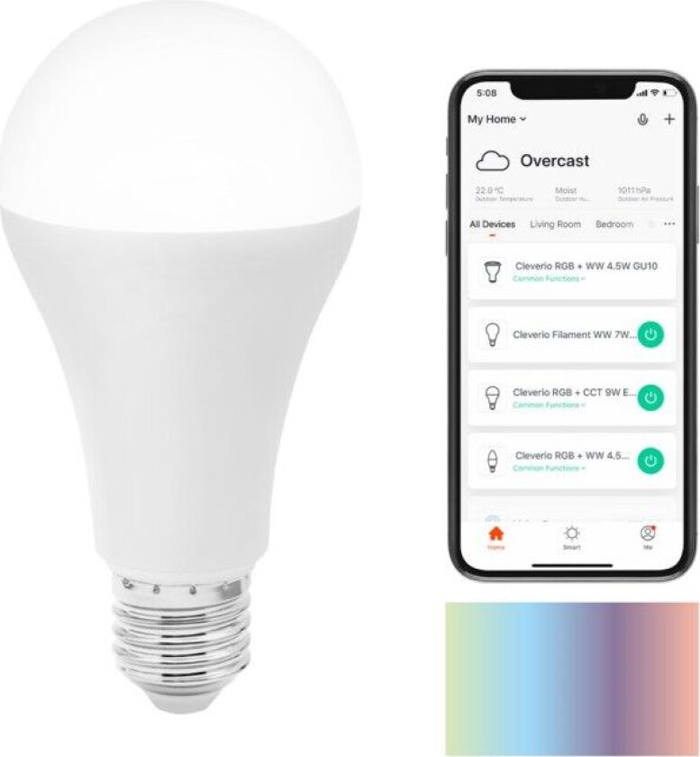 Smart E27 RGB 2.0 LED-pære 1400 lm