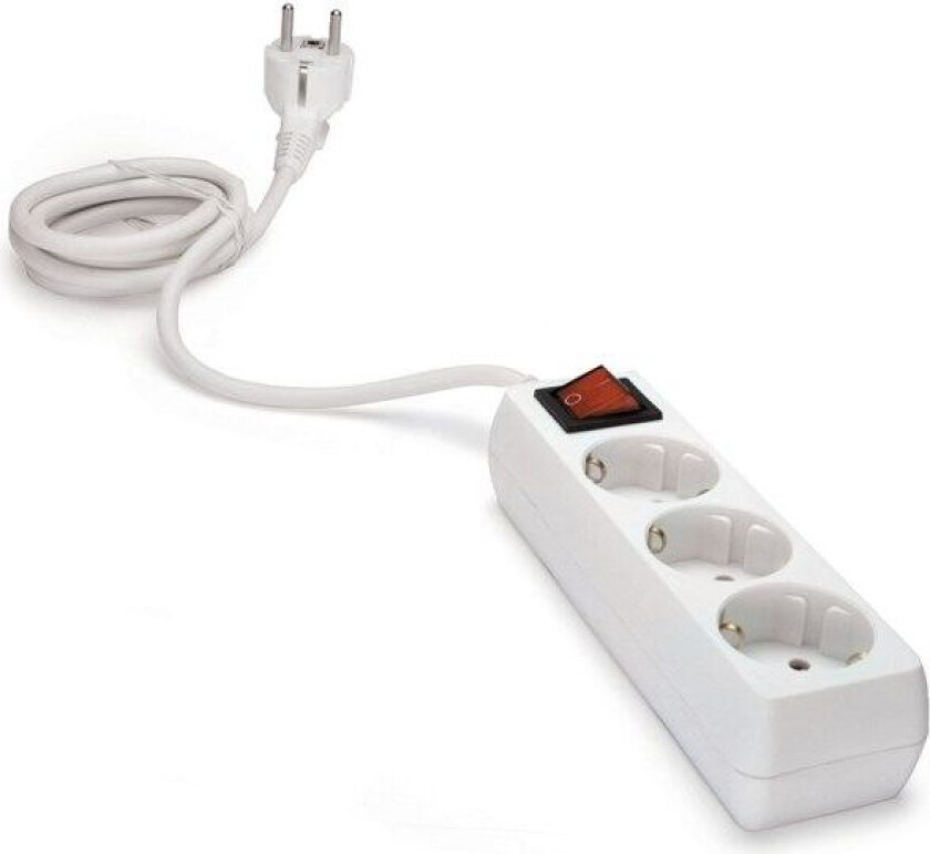 Grenuttak med bryter 3-veis Hvit