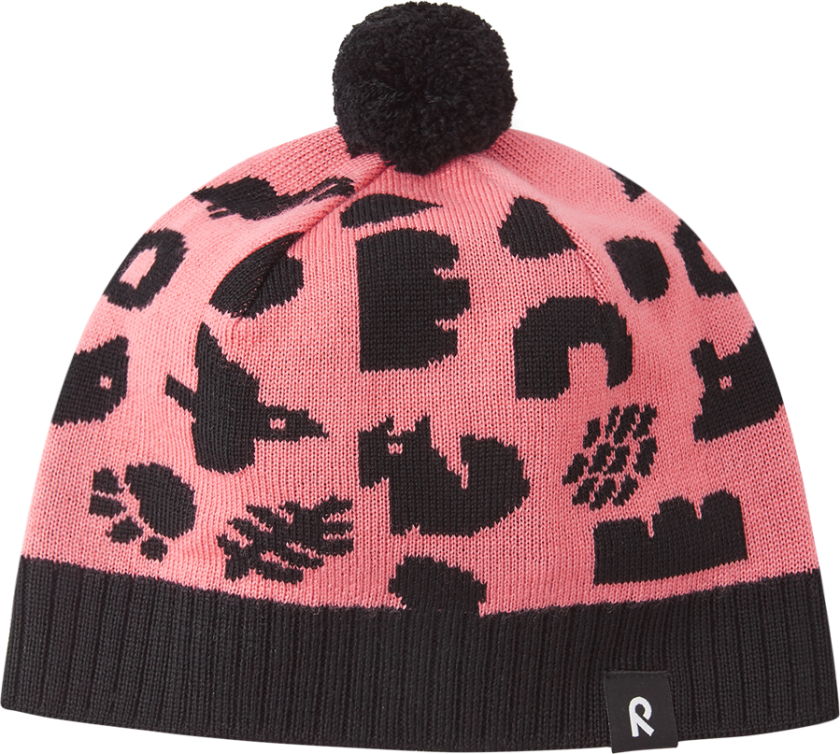 Kids' Beanie Kuviot 48-50, Pink Coral