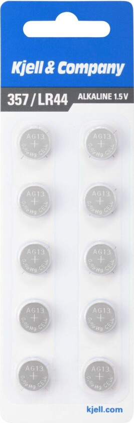 Kjell & Company Knappcellebatterier LR44 (357) 10-pk.