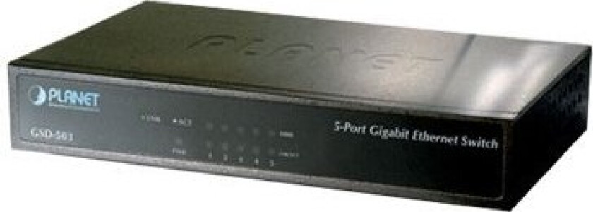 Planet Technology PLANET GSD-503 - Switch - 5 x 10/100/1000 - stasjonær