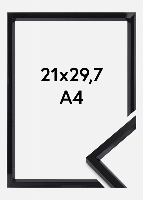 Ramme Steel Style Svart 21x29,7 Cm (A4) Cm