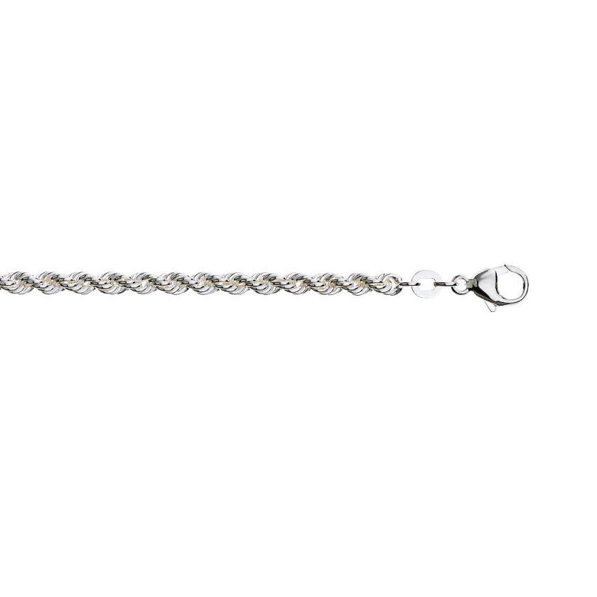 Cordel armbånd i 925 sølv 3,6 mm, 19,5 cm