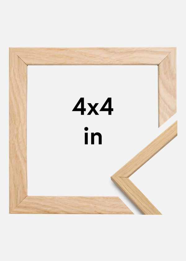 Ramme Edsbyn Akrylglass Eik 4x4 Inches (10,16x10,16 Cm)