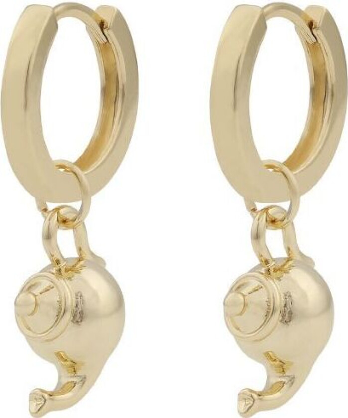 Snö of Sweden Fairytale, Øreringer i forgylt messing med tekanne