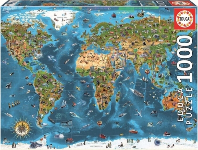 EDUCA BORRAS Wonders of the World puzzle 1000pcs
