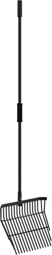 Høygaffel med 14 tinder svart stål