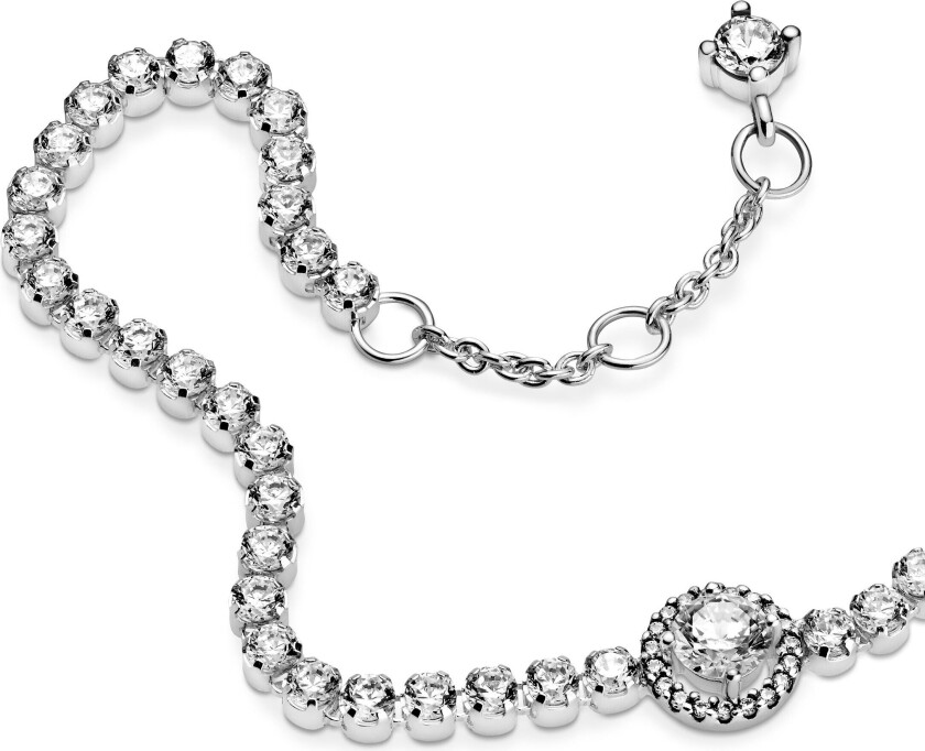 Tennisarmbånd i 925 sølv, 20 cm