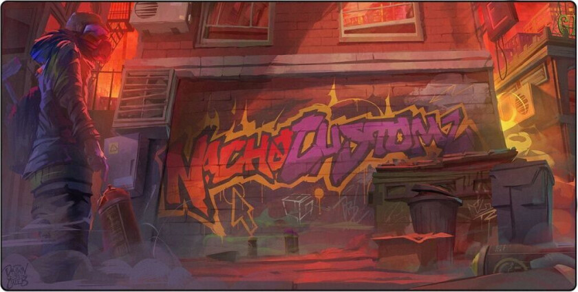 Saturn Gaming Musematte - Nachocustomz Graffiti - Xxl - Limited Editio
