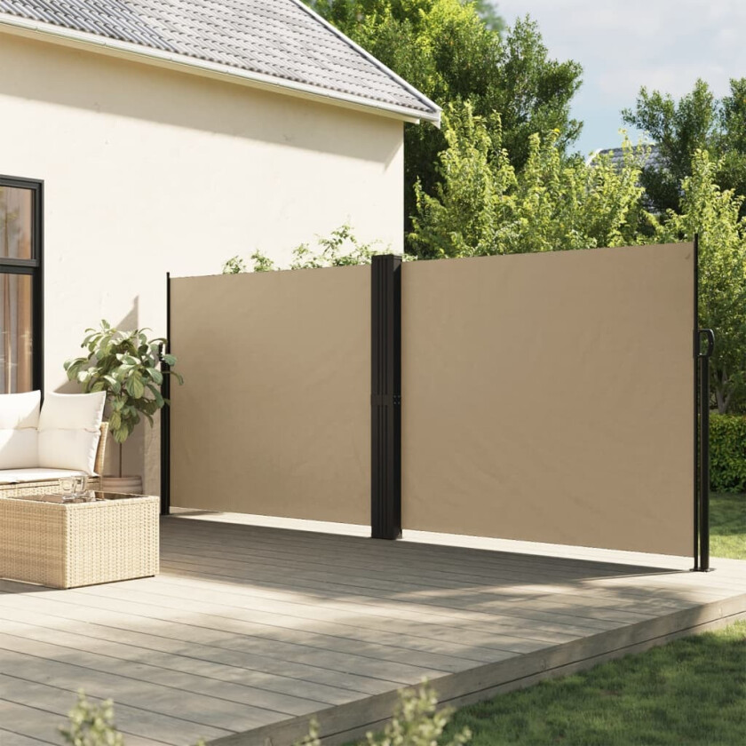 Uttrekkbar sidemarkise 180x1200 cm beige