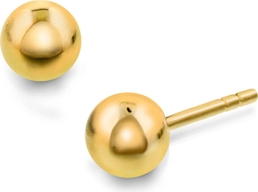 , Øredobber i 585 gult gull kule