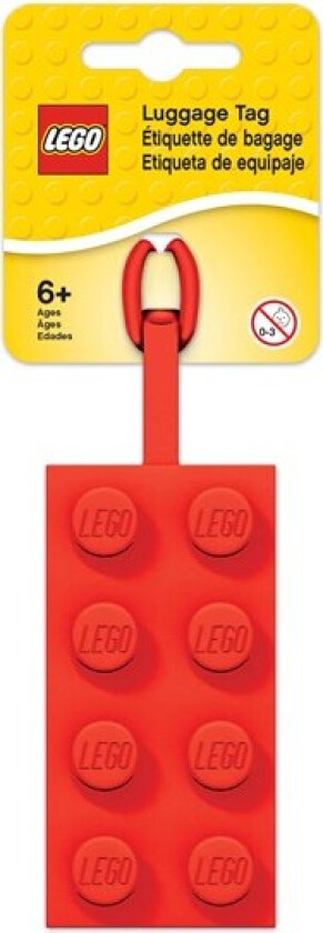 LEGO Classic Bag Tag/Luggage tag RED packed on printed card