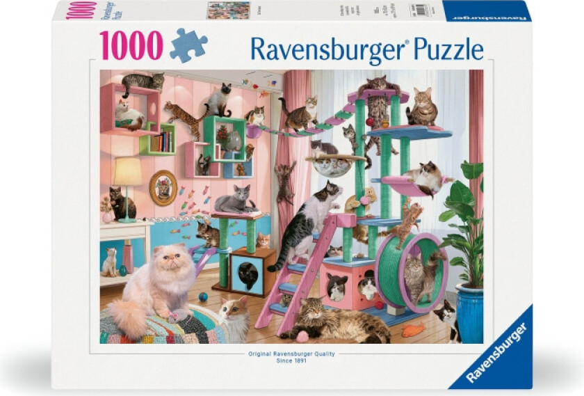 Delione Ravensburger Puslespill 1000 stk Cat Room Paradise