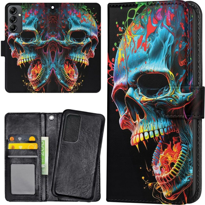 Samsung Galaxy S23 FE - Lommebok Deksel Skull