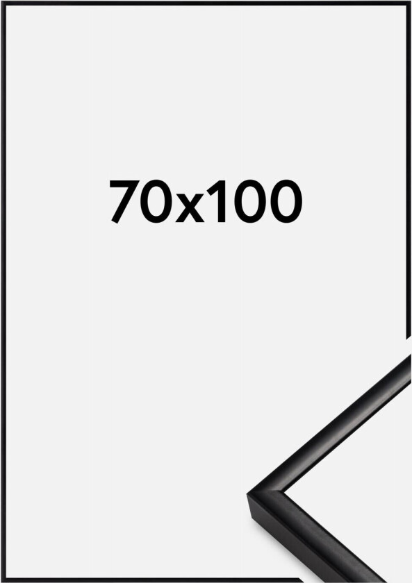 Ramme Aluminium Akrylglass Svart 70x100 Cm
