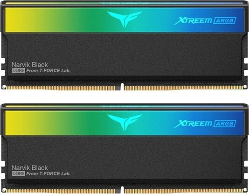 T-Force Xtreem ARGB DDR5-8000 - 32GB - CL38 - Dual Channel (2 stk) - Intel XMP - Svart med RGB