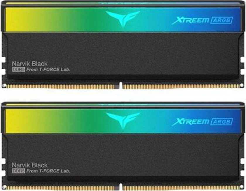 T-Force Xtreem ARGB DDR5-8200 - 48GB - CL38 - Dual Channel (2 stk) - Intel XMP - Svart med RGB