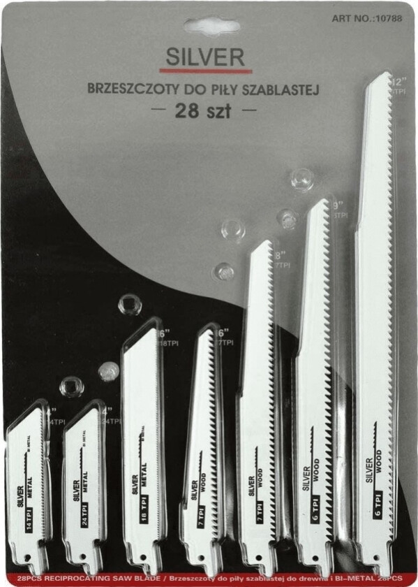 SilverLit SAGBLAD 28 stk /SØLV