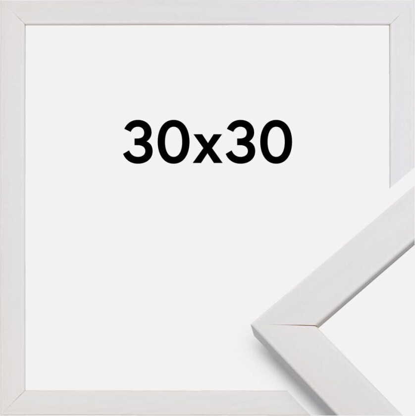 Bilde av Ramme Stilren Akrylglass Hvit 30x30 Cm