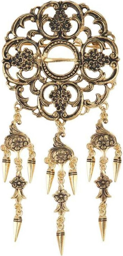 Bilde av Løkenbunad, Sølje i 925 forgylt sølv