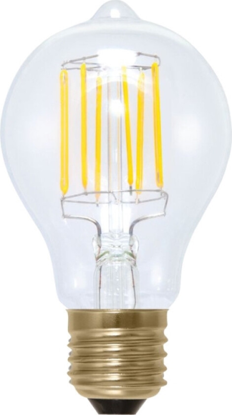 Vintage Line - LED-filamentlyspære - form: A19 - klar finish - E27 - 6 W (ekvivalent 40 W) - klasse A+ - dempet hvitt lys - 2200 K