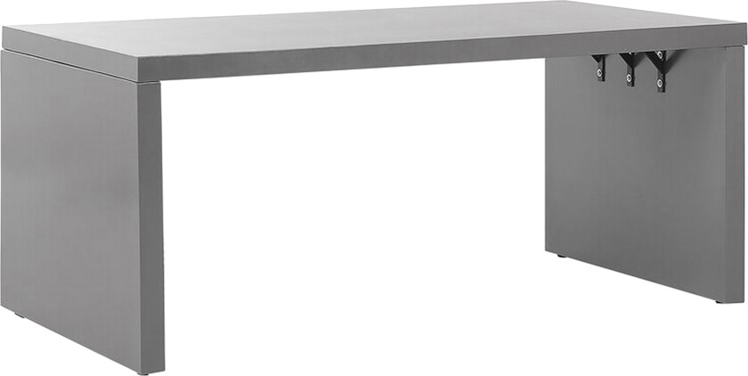 Bilde av Hagebord Grå Betong 180 x 90 cm U-formet 6-seters Spisebord Vannbestandig