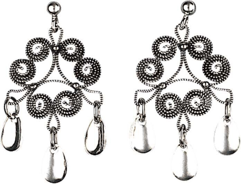 Øredobber Nordland i 830 oksidert sølv