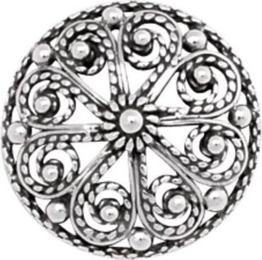 Bilde av Knapp i 830 oksidert sølv, 19 mm