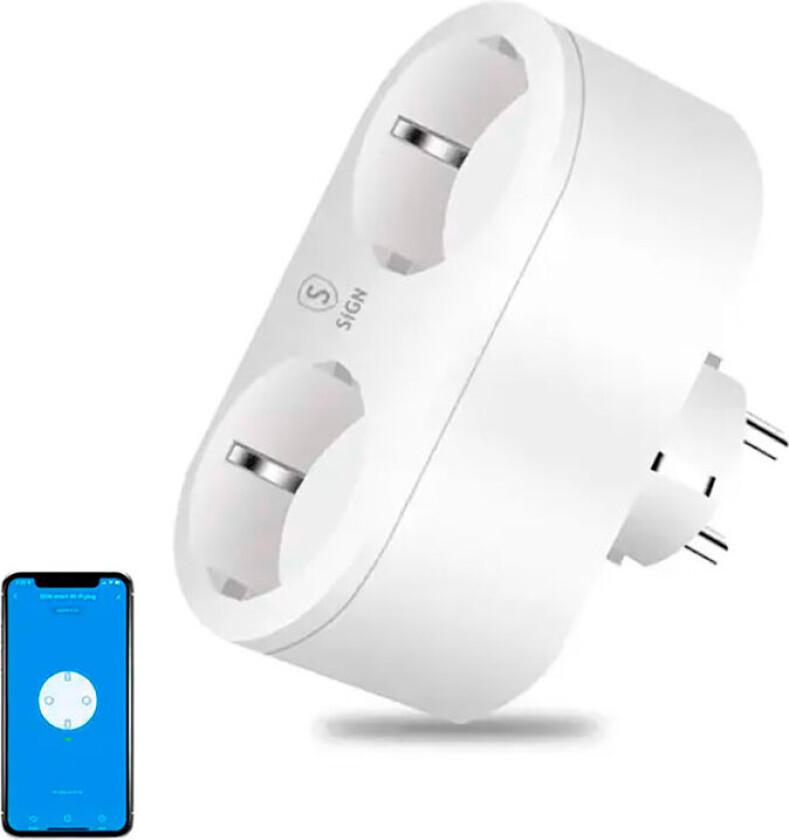 SiGN Smart Home WiFi Dual Smart Plug 16A