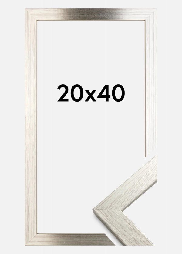 Ramme Silver Wood Akrylglass 20x40 Cm