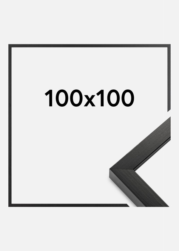 Ramme Amanda Box Akrylglass Svart 100x100 Cm