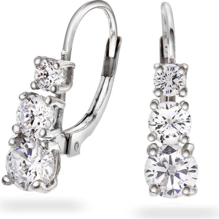 , Øredobber i 925 sølv med zirkonia