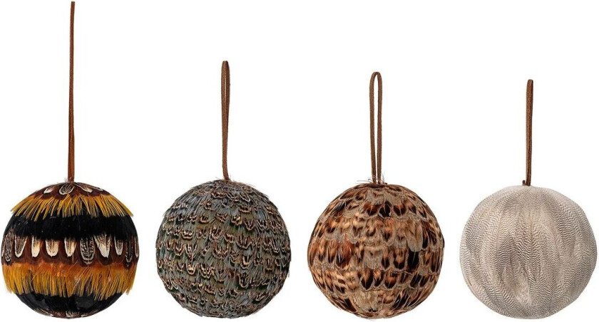 Misba julekule Ø 9 cm 4 deler Multi