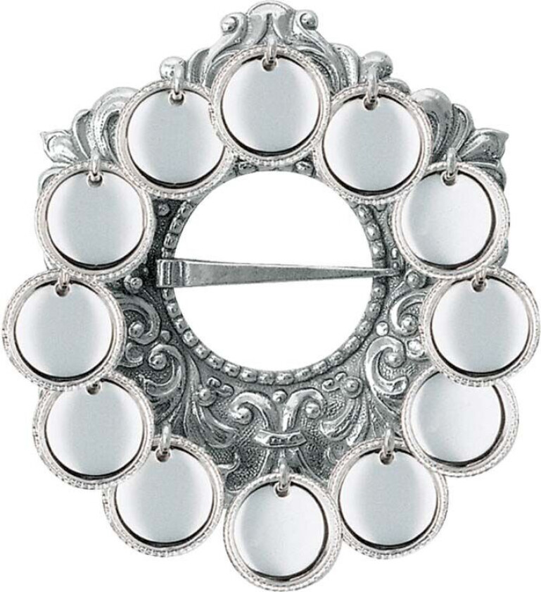 Sølje Vestfold i 830 oksidert sølv med trådkantløv