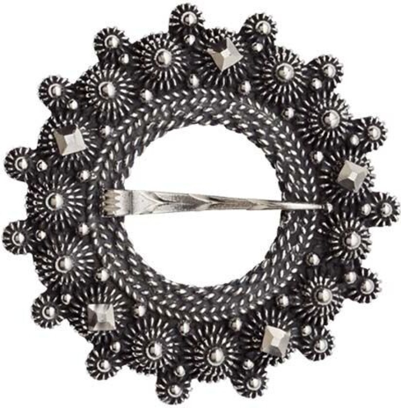 Halsring Telemark i 830 oksidert sølv