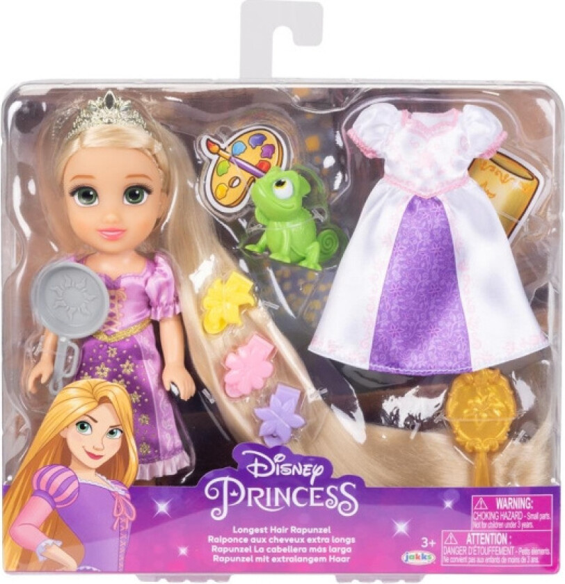 Rapunzel dukke med tilbehør 15 cm Disney Princess