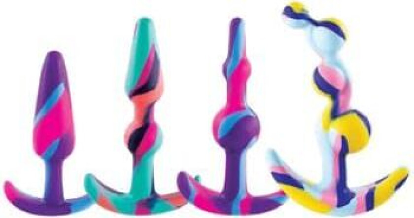 Colorful Silicone Butt Plug Training Set Buttplugg