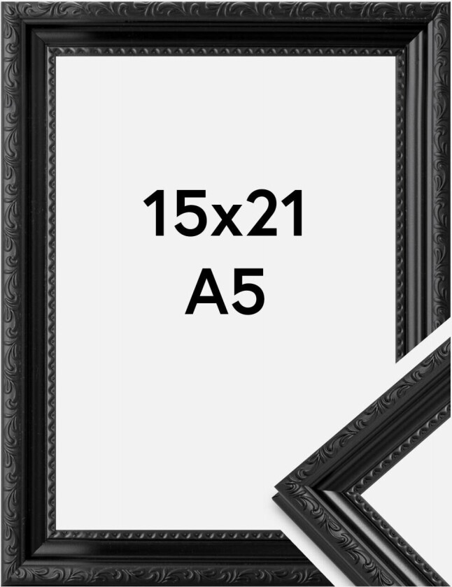Ramme Abisko Akrylglass Svart 15x21 Cm (A5)