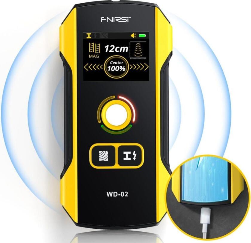 Stud Finder Wall Scanner - 6 in 1 Electronic Wall Wood Metal Stud Finder, Wall Detector with Updated Positioning Hole