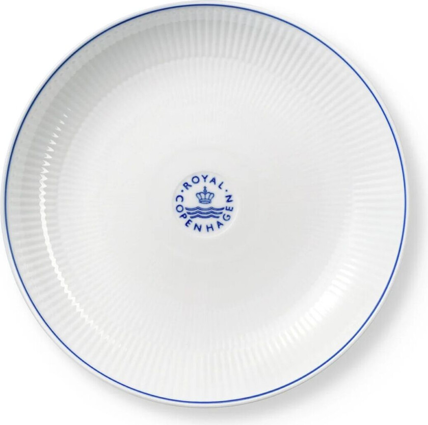 Blueline skål grund Ø25 cm Hvit-blå