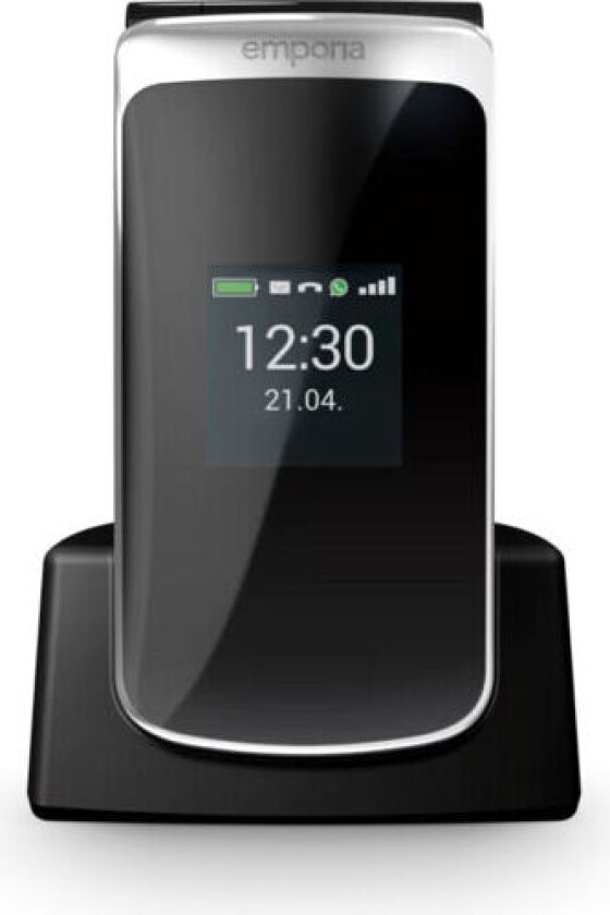 Emporia TOUCH smart 2 4G clamshell-telefon, svart