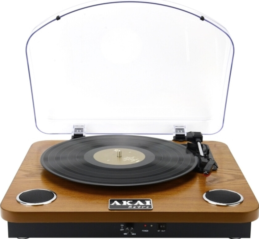 Akai ATT-11BT, Beltedrevet platespiller, Brun, 33,45,78 RPM, Automatisk stans, 0,8 W, 420 mm