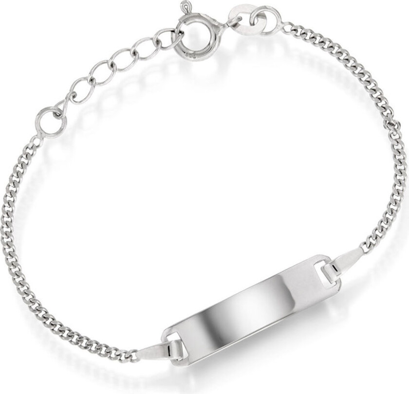 Armbånd til barn i 925 sølv med graveringsplate