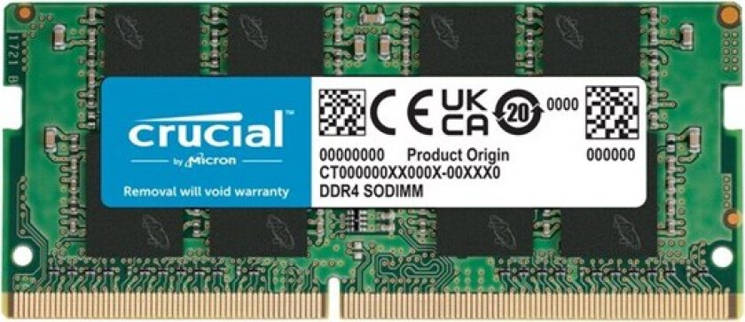 - DDR4 - modul - 8 GB - SO DIMM 260-pin - 3200 MHz / PC4-25600 - CL22 - ikke-bufret - ikke-ECC