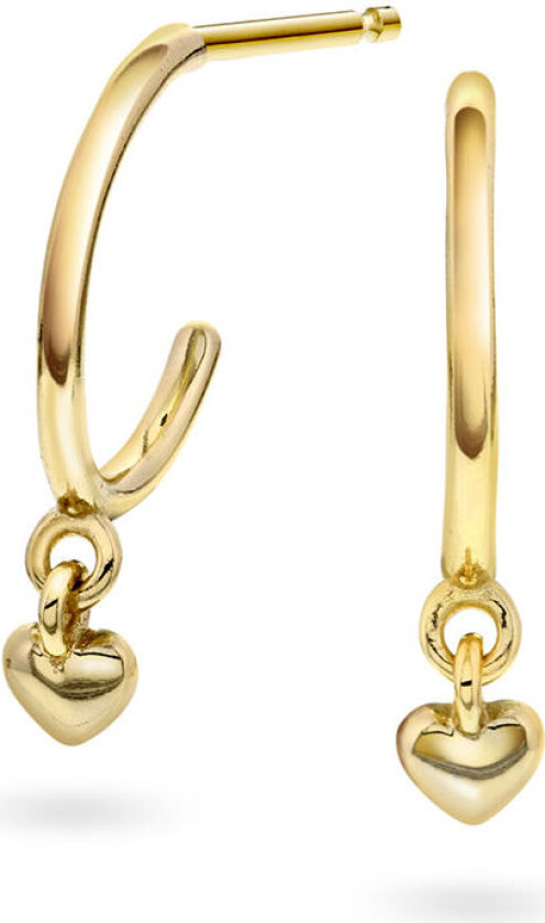 Prins&Prinsesse, Øredobber til barn i 925 forgylt sølv med hjerte
